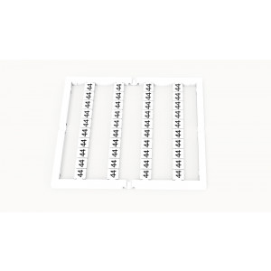 Маркировка (в кассетах) ZW5-40P-19-72Z(H), Кассета с маркировочными шильдиками, для клемм сечением 2,5 мм.кв., верхняя, 40 шильдиков, нанесенные символы: 44, с вертикальным расположением, размер шильдика: 4.5 x 4.9 мм, цвет: белый