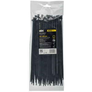 Хомут 4.8х250мм P6.6 стандартный черн. (уп.100шт) IEK UHH30-D048-250-100-K02
