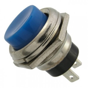 PBS-26B OFF-(ON) СИНИЙ, Кнопочный переключатель PBS-26B, OFF-ON, синий