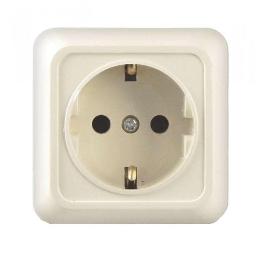 Изображение товара Розетка силовая Олимп 16А IP20 с заземлителем Б-О0028