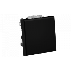 Выключатель двухполюсный одноклавишный модульный, "Avanti", "Черныйматовый", 2 модуля 4412222