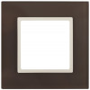 14-5101-31 Рамка на 1 пост, стекло, Elegance, мокко+сл.к (10/50/1800) Б0034485