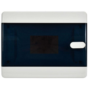 Корпус пластиковый навесной на 8 модулей ЩРН-П-8 IP41 UNION Compact черная прозрачная дверь UIC-KP12-N-08-41-K01