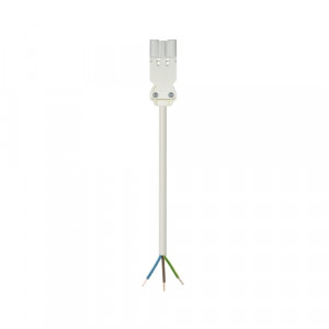 Кабельная сборка GST18i3K1-S 15 10WS, Кабельная сборка, оконеченная вилочным разъемом GST18i3, и свободным концом, 3 полюса, длина кабеля: 1 метр, сечение жил кабеля: 3х1,5 мм.кв., номинальное напряжение: 250V, номинальный ток: 16А, цвет разъема: белый, цвет кабеля: белый