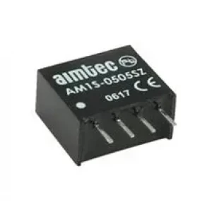 AM1S-0303SZ, DC/DC, 1Вт, вход 2.97…3.63В, выход 3.3В/0.303А, изоляция 1000В DC, КПД 72%, максимальная емкостная нагрузка не более 220мкФ, SIP4, 11.68x6x9.7мм, -40…85°C, пластик