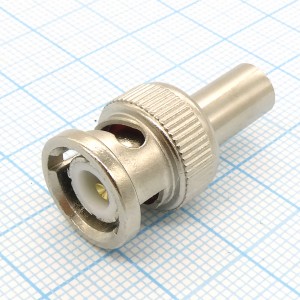 BNC штекер, обжим RG-59, ВЧ разъем