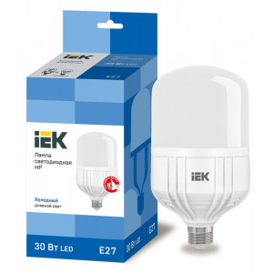 Лампа светодиодная HP 30Вт 230В 6500К E27 LLE-HP-30-230-65-E27