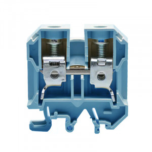 Проходная клемма JUT2-35-BE, Проходная клемма, тип фиксации провода: винтовой, номинальное сечение: 35 мм кв., 125A, 800V, ширина: 20,2 мм, цвет: синий, тип монтажа: DIN35