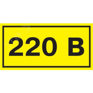 Символ "220В" 38х90 YPC10-0220V-3-021