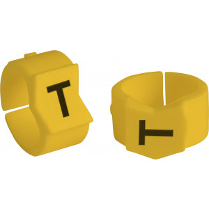 brd333629, SCNG-45-T клипсы жёлтые, 50шт/упак, для провода 11,2-15,0мм диаметра, легенда T