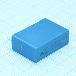 B32654A4105K000, Конденсатор металлоплёночный полипропиленовый 1мкФ 400В ±10% (31.5х11х21мм) радиальный высокотемпературный 27.5мм 110°С автомобильного применения россыпь