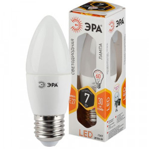 Лампочка светодиодная STD LED B35-7W-827-E27 E27 / Е27 7Вт свеча теплый белый свет Б0028479