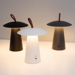 Светильник SP-PATIO-TAB-2W Warm3000 (BK, 127 deg) 043587, Настольный светильник со встроенным аккумулятором 2Вт, чёрный алюминиевый корпус. Цвет ТЕПЛЫЙ БЕЛЫЙ 3000K, св.поток 260лм, CRI(Ra)>80, угол 127°. Размер Ф197x292мм. IP54. Зарядка от сети переменного тока AC220-240V. Тип встроенного аккумулятора 4400мАч Li