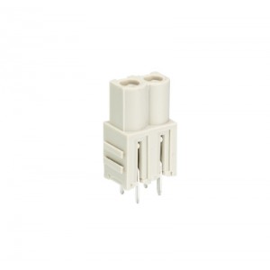 Розеточный разъем на кабель 8213 BL/2 G OB, Розеточный разъем, вертикальный, на кабель, шаг: 5.08 мм, 2 полюса, фиксация провода пайкой, исполнение: без маркировки, 690V, 12А, цвет: серый