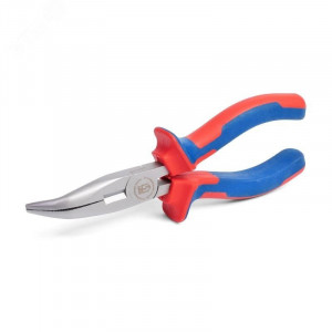 Длинногубцы изогнутые 160 мм серия Мастер, для проведения слесарно-монтажных работ, захват и удержание плоских и круглых деталей