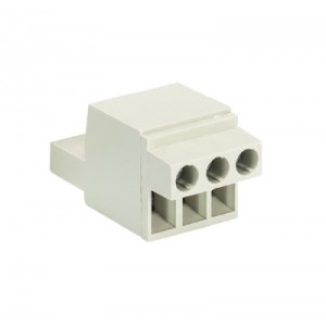 Розетка Wiecon 8213 B / 3 TOP OB, Розеточный разъем, прямой, на кабель, шаг: 5.08 мм, 3 полюса, фиксация провода винтовая, исполнение: без маркировки, 400V, 12А, цвет: серый