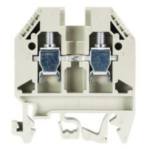 Проходная клемма WK 6/U, Проходная клемма, тип фиксации провода: винтовой, номинальное сечение: 6 мм кв., 41A, 800V, ширина: 8 мм, цвет: серый, тип монтажа: DIN35