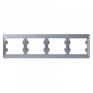 Рамка 4-м Glossa горизонт. алюм. SE GSL000304