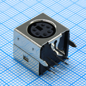 DS1093-01-BN60, minidin 6 конт (м) на плату экранированный без уха