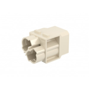 Вилочная контактная вставка HM100-002-MC-1, Вилочная контактная вставка, обжимная фиксация, 1 полюс, типоразмер модульный, 1000V, 100A, (обжимные контакты поставляются отдельно)