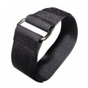 RKWDM-32-15-BK, Кабельные соединения Cinch Strap w/ metal ring, Hook & Loop, Black, 2" x 15", 10/bag