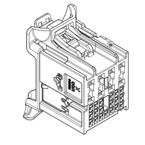 160029-0013, Автомобильные разъемы stAK50h Rcpt 27Ckt LtBlu Key 3