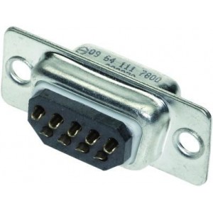 09643217800, Стандартные соединители D-Sub  25 WAY S CUP ML FERRITE