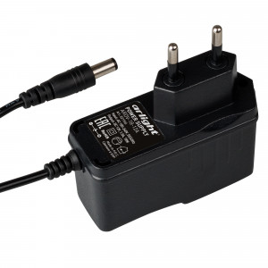 Блок питания ARDV-18-12A (12V, 1,5A, 18W) 021966, Сетевой адаптер с гальванической развязкой для светодиодных изделий. Входное напряжение 100-240 VAC. Выходные параметры: 12 В, 1,5 А, 18 Вт. Негерметичный пластиковый корпус IP 20. Габаритные размеры длина 75 мм, ширина 29 мм, высота 43 мм (размер без вил