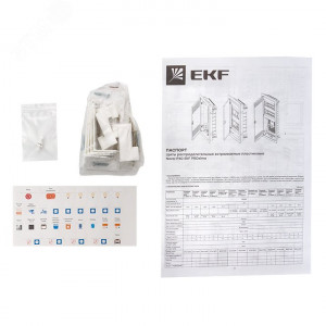Основание силового щита Nova с DIN-рейками 60мод. IP40 PROxima nv-pbase-60