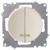 Выключатель 2-кл. СП Florence 10А IP20 с подсветкой механизм беж. (1E31801301) 2172802