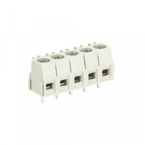Клемма 8192/5 OB, Клемма, горизонтальный подвод кабеля, на плату, шаг: 5.0 мм, 5 полюсов, фиксация провода винтовая, исполнение: без маркировки, 300V, 10A, цвет: серый