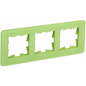BRITE Рамка 3-мест. РУ-3-2-Бр стекло эко грин RE BR-M32-G-41-K06