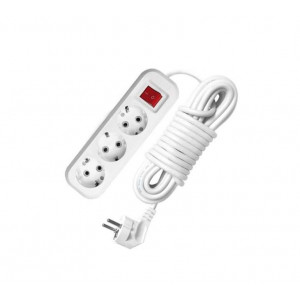 Удлинитель 3х2м с заземл. 16А IP20 S-303 ПВС 3х1 с выкл. 9634418