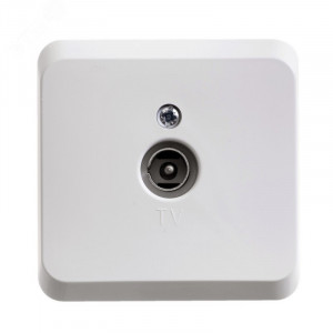 ЭТЮД Розетка телевизионная TV 0.7дБ наружная белая TVA-002B