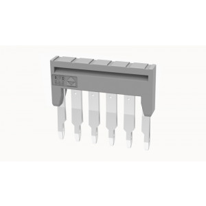 Соединительная перемычка DFB1.5-06P-11-00Z(H), Соединительная перемычка, 6 полюсов, изолированная, вилочная, для клемм: DS1.5, цвет: серый