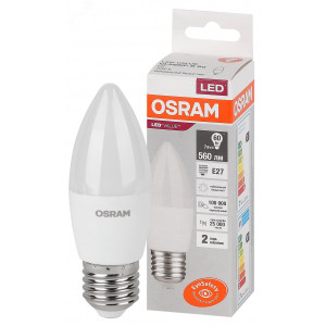 Лампа светодиодная LED Value LVCLB60 7SW/840 7Вт свеча матовая E27 230В 10х1 RU OSRAM 4058075579477