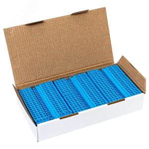 Колодка клеммная пружинная JXB-ST-2.5 31А 4 вывода синяя  plc-jxb-st-2.5-4-blue