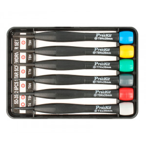 SD-3502, Набор отверток звездочек, 6шт T4, T5H, T6H, T7H, T8H, T9H