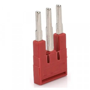 Соединительная перемычка JFBS3-2.5, Соединительная перемычка, 3 полюса, изолированная, вилочная, для клемм: JUT3-2.5, цвет: красный