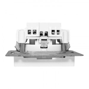 Механизм розетки, 16А, с заземлением, без шторок, белый Эпика EKF UP1-SOW-110