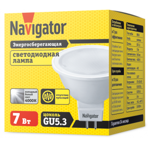 Лампа светодиодная 94 245 NLL-MR16-7-230-4K-GU5.3 7Вт 4000К нейтр. бел. GU5.3 500лм 220-240В 94245