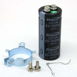 GBK103M1J35808ZVG5S00, Конденсатор алюминиевый электролитический с выводами под винт 63VDC, 10000uF 20%, 35*80mm, 15000h, 10A