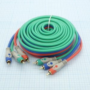 Шнур 3RCA - 3RCA  (AV628)G 5м., Шнур 3RCA - 3RCA  (AV628)G 5м.