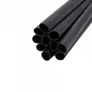 Трубка термоусадочная СТТК (3:1) 9/3 черная, двустенная клеевая термоусаживаемая трубка в метровой нарезке