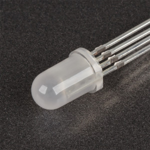 Светодиод ARL-5613RGBW/4C 010615, Поставка под заказ от 5000 шт. Выводной круглый светодиод, d=5 мм, белая матовая линза. Цвет свечения RGB: красный (640 нм), зеленый (525 нм), синий (465 нм). Угол излучения 60°. Сила света Iv=800-1500 при If=20 мА. VF=1.9-2.5 В (красный). VF=2.9-3.5 В (з