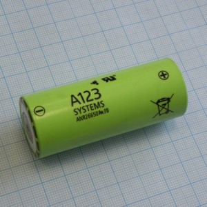 Аккумулятор 26х65мм ANR26650M1B, Аккумулятор литий-железо-фосфатный (Li-FePo4)