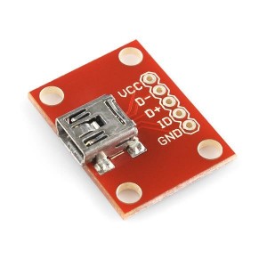 BOB-09966, Средства разработки интерфейсов USB Mini-B Breakout