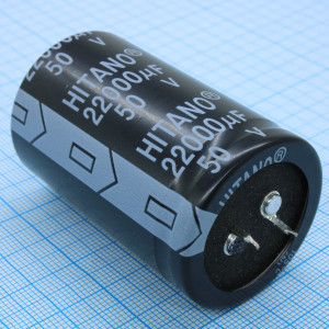 EHP223M50BB, Конденсатор алюминиевый электролитический 22000мкФ 50В ±20% (35 X 55мм) защелкиваемые выводы 10мм 2000час 105°С россыпь