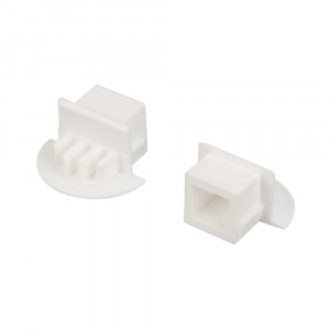 Заглушка для PDS-F белая глухая 026205, Заглушка пластиковая для профиля PDS-F-2000 глухая. Материал - пластик (PP), белый.