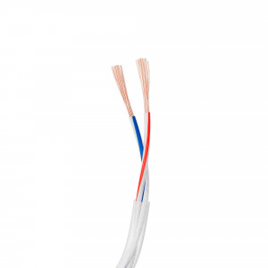 Провод питания ARL-20AWG-CLEAR-2Wire-CU-Double (2x0.75mm) 040588, Шлейф для питания и управления одноцветными светодиодными лентами. 2 проводника, калибр проводника 20AWG, сечение проводника 0.52 мм2, проводник из луженой меди, внешняя оболочка из прозрачного ПВХ, внутренняя из цветного ПВХ согласно маркировке